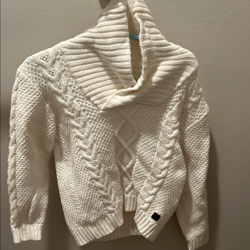 Janie and Jack Cream Cable Knit Sweater